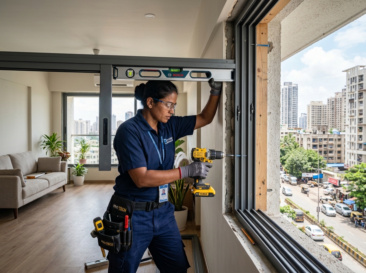 Aluminium Sliding Windows Installation